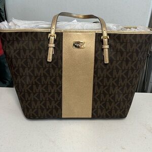 Michael Kors Met Center Stripe JSTR Carryall